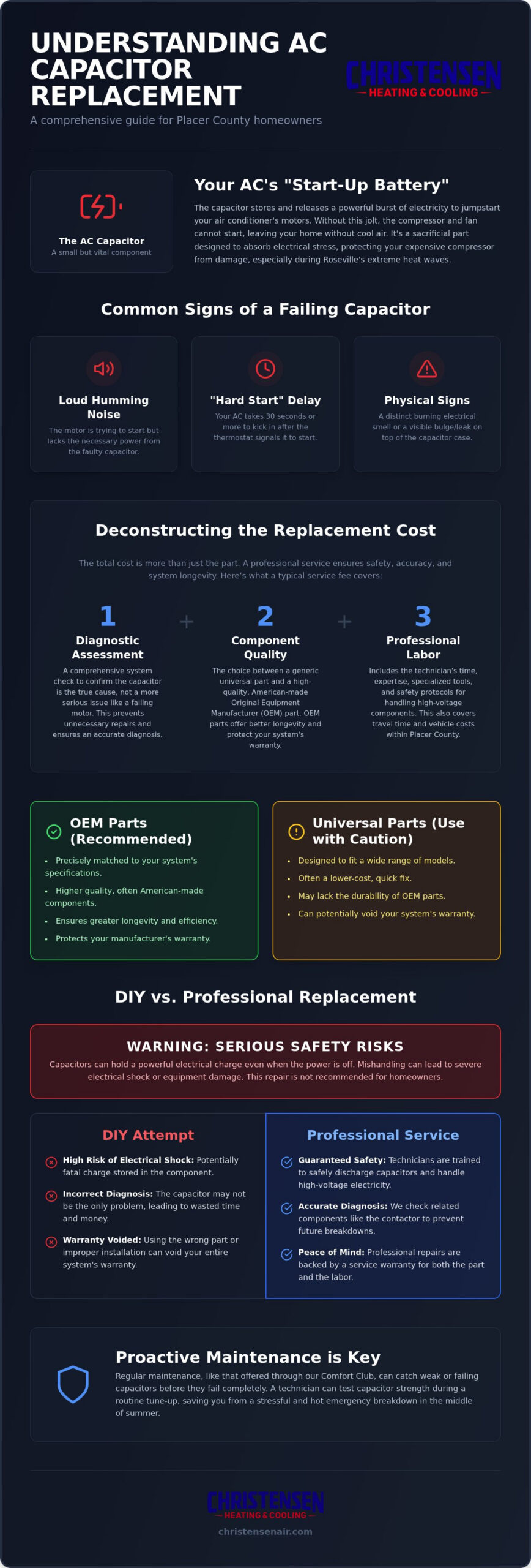 Cost to Replace AC Capacitor in Roseville: 2026 Homeowner’s Buying Guide